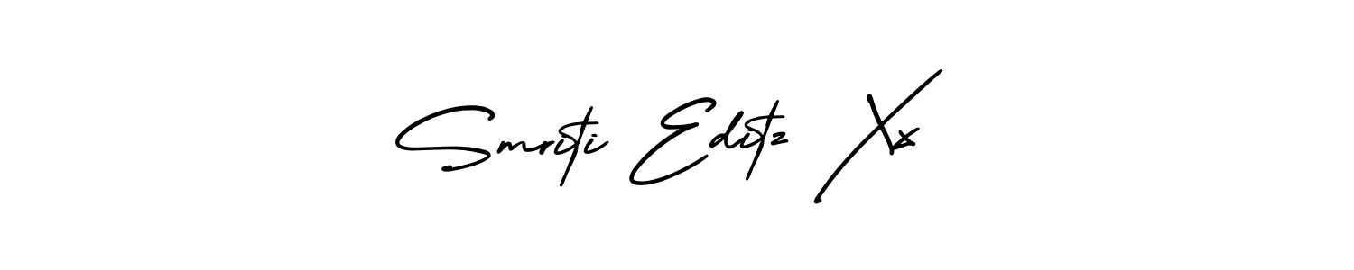 Smriti Editz Xx stylish signature style. Best Handwritten Sign (AmerikaSignatureDemo-Regular) for my name. Handwritten Signature Collection Ideas for my name Smriti Editz Xx. Smriti Editz Xx signature style 3 images and pictures png