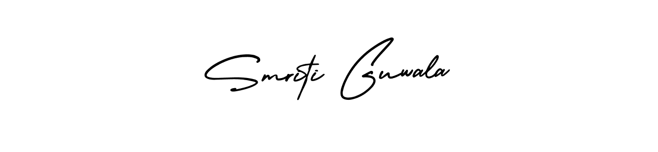 How to Draw Smriti Guwala signature style? AmerikaSignatureDemo-Regular is a latest design signature styles for name Smriti Guwala. Smriti Guwala signature style 3 images and pictures png
