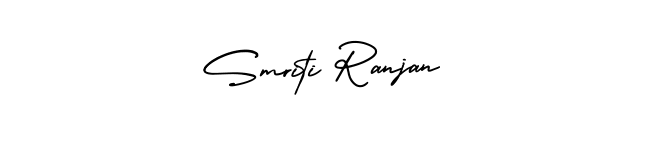 Make a beautiful signature design for name Smriti Ranjan. With this signature (AmerikaSignatureDemo-Regular) style, you can create a handwritten signature for free. Smriti Ranjan signature style 3 images and pictures png