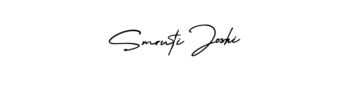Make a beautiful signature design for name Smruti Joshi. With this signature (AmerikaSignatureDemo-Regular) style, you can create a handwritten signature for free. Smruti Joshi signature style 3 images and pictures png