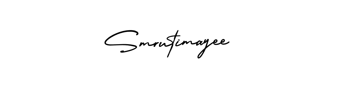 It looks lik you need a new signature style for name Smrutimayee. Design unique handwritten (AmerikaSignatureDemo-Regular) signature with our free signature maker in just a few clicks. Smrutimayee signature style 3 images and pictures png