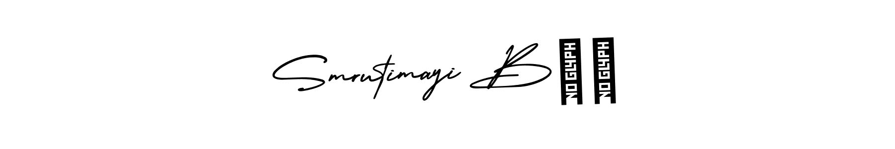 Similarly AmerikaSignatureDemo-Regular is the best handwritten signature design. Signature creator online .You can use it as an online autograph creator for name Smrutimayi B♥️. Smrutimayi B♥️ signature style 3 images and pictures png