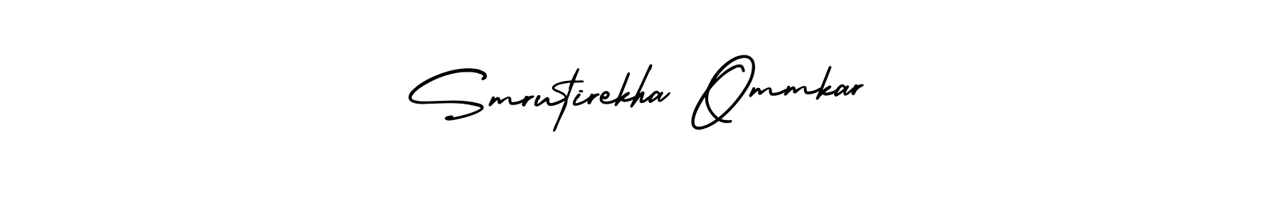 How to Draw Smrutirekha Ommkar signature style? AmerikaSignatureDemo-Regular is a latest design signature styles for name Smrutirekha Ommkar. Smrutirekha Ommkar signature style 3 images and pictures png