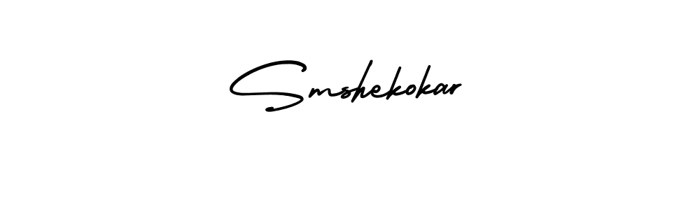 How to make Smshekokar name signature. Use AmerikaSignatureDemo-Regular style for creating short signs online. This is the latest handwritten sign. Smshekokar signature style 3 images and pictures png