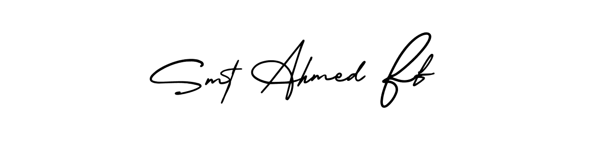 Here are the top 10 professional signature styles for the name Smt Ahmed Ff. These are the best autograph styles you can use for your name. Smt Ahmed Ff signature style 3 images and pictures png
