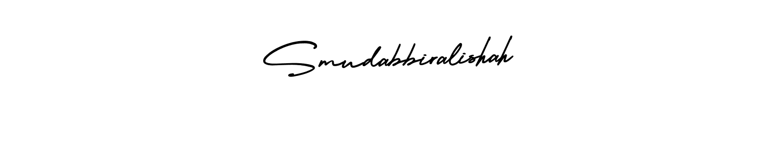 AmerikaSignatureDemo-Regular is a professional signature style that is perfect for those who want to add a touch of class to their signature. It is also a great choice for those who want to make their signature more unique. Get Smudabbiralishah name to fancy signature for free. Smudabbiralishah signature style 3 images and pictures png