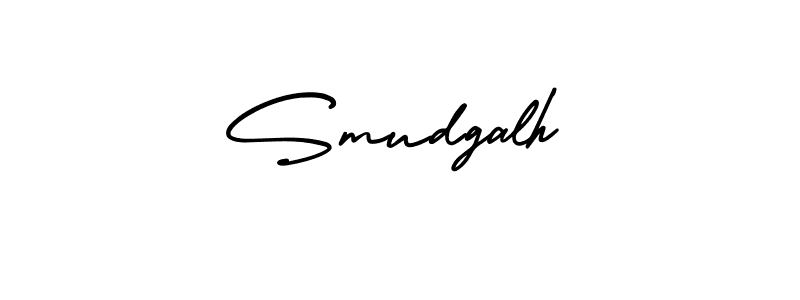 Use a signature maker to create a handwritten signature online. With this signature software, you can design (AmerikaSignatureDemo-Regular) your own signature for name Smudgalh. Smudgalh signature style 3 images and pictures png