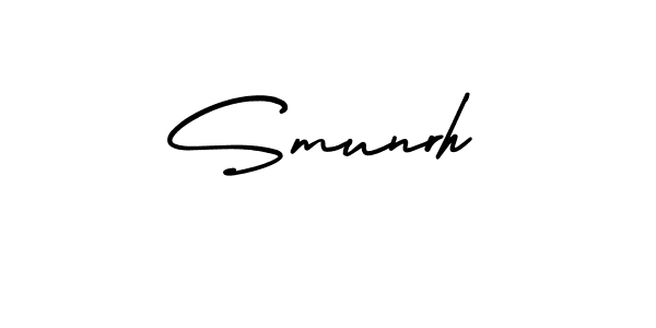 Similarly AmerikaSignatureDemo-Regular is the best handwritten signature design. Signature creator online .You can use it as an online autograph creator for name Smunrh. Smunrh signature style 3 images and pictures png