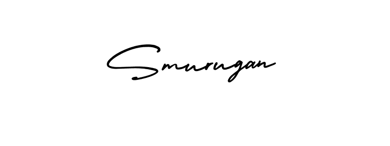 It looks lik you need a new signature style for name Smurugan. Design unique handwritten (AmerikaSignatureDemo-Regular) signature with our free signature maker in just a few clicks. Smurugan signature style 3 images and pictures png