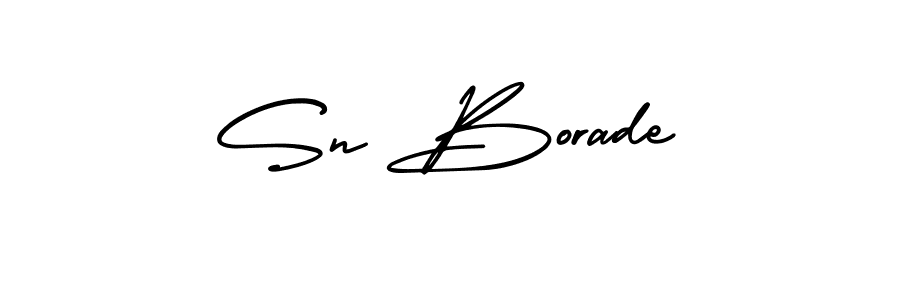 Make a beautiful signature design for name Sn Borade. With this signature (AmerikaSignatureDemo-Regular) style, you can create a handwritten signature for free. Sn Borade signature style 3 images and pictures png