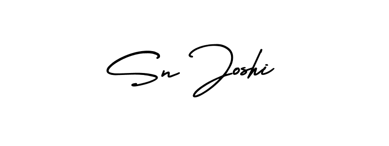 The best way (AmerikaSignatureDemo-Regular) to make a short signature is to pick only two or three words in your name. The name Sn Joshi include a total of six letters. For converting this name. Sn Joshi signature style 3 images and pictures png