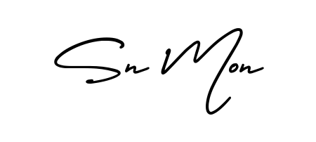 How to make Sn Mon signature? AmerikaSignatureDemo-Regular is a professional autograph style. Create handwritten signature for Sn Mon name. Sn Mon signature style 3 images and pictures png