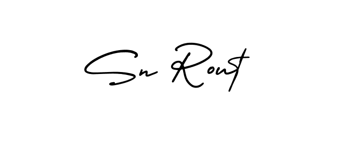 Make a beautiful signature design for name Sn Rout. With this signature (AmerikaSignatureDemo-Regular) style, you can create a handwritten signature for free. Sn Rout signature style 3 images and pictures png