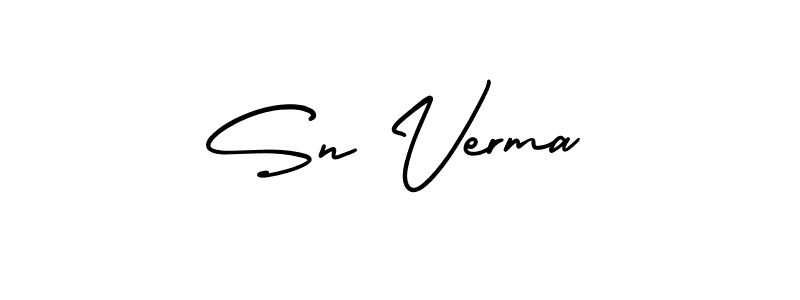 How to make Sn Verma signature? AmerikaSignatureDemo-Regular is a professional autograph style. Create handwritten signature for Sn Verma name. Sn Verma signature style 3 images and pictures png