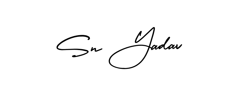 Make a beautiful signature design for name Sn Yadav. With this signature (AmerikaSignatureDemo-Regular) style, you can create a handwritten signature for free. Sn Yadav signature style 3 images and pictures png