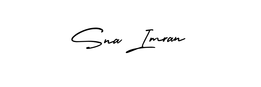 Also You can easily find your signature by using the search form. We will create Sna Imran name handwritten signature images for you free of cost using AmerikaSignatureDemo-Regular sign style. Sna Imran signature style 3 images and pictures png