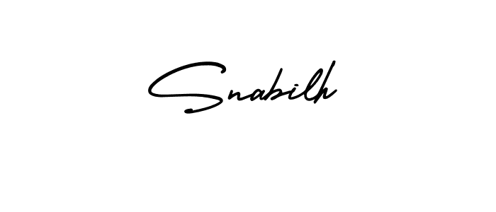 Similarly AmerikaSignatureDemo-Regular is the best handwritten signature design. Signature creator online .You can use it as an online autograph creator for name Snabilh. Snabilh signature style 3 images and pictures png