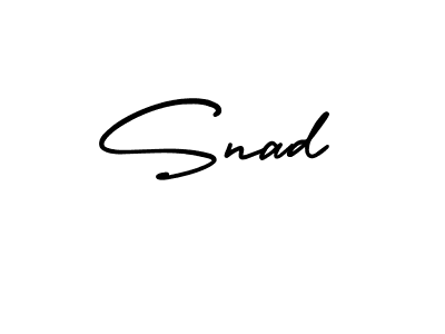 Snad stylish signature style. Best Handwritten Sign (AmerikaSignatureDemo-Regular) for my name. Handwritten Signature Collection Ideas for my name Snad. Snad signature style 3 images and pictures png