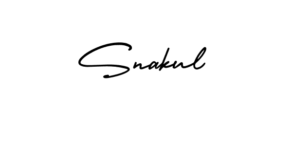 Use a signature maker to create a handwritten signature online. With this signature software, you can design (AmerikaSignatureDemo-Regular) your own signature for name Snakul. Snakul signature style 3 images and pictures png