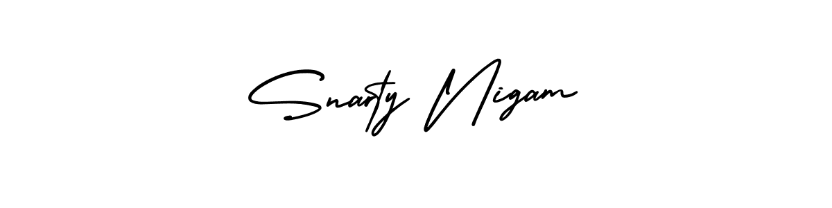 This is the best signature style for the Snarty Nigam name. Also you like these signature font (AmerikaSignatureDemo-Regular). Mix name signature. Snarty Nigam signature style 3 images and pictures png