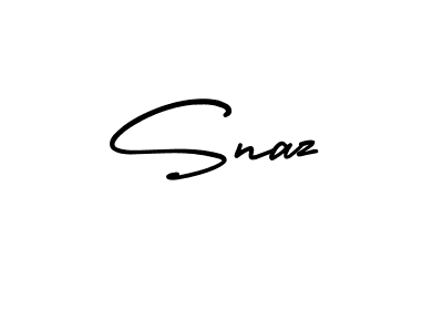 You should practise on your own different ways (AmerikaSignatureDemo-Regular) to write your name (Snaz) in signature. don't let someone else do it for you. Snaz signature style 3 images and pictures png