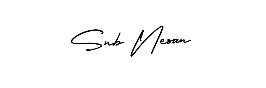 Similarly AmerikaSignatureDemo-Regular is the best handwritten signature design. Signature creator online .You can use it as an online autograph creator for name Snb Nesan. Snb Nesan signature style 3 images and pictures png