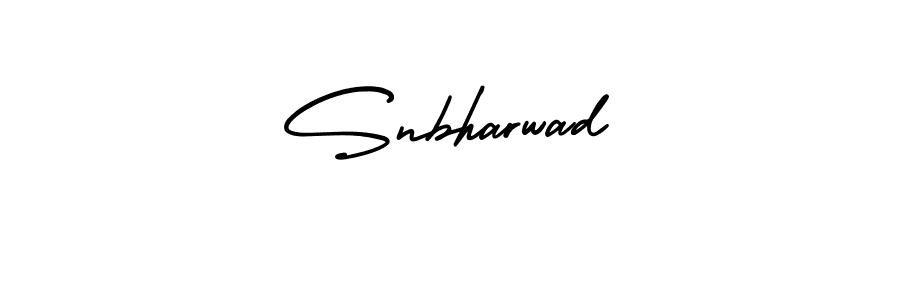 The best way (AmerikaSignatureDemo-Regular) to make a short signature is to pick only two or three words in your name. The name Snbharwad include a total of six letters. For converting this name. Snbharwad signature style 3 images and pictures png