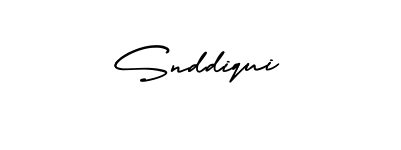 How to make Snddiqui name signature. Use AmerikaSignatureDemo-Regular style for creating short signs online. This is the latest handwritten sign. Snddiqui signature style 3 images and pictures png