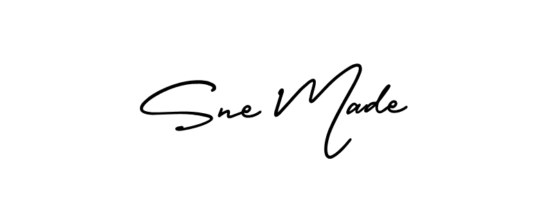 Sne Made stylish signature style. Best Handwritten Sign (AmerikaSignatureDemo-Regular) for my name. Handwritten Signature Collection Ideas for my name Sne Made. Sne Made signature style 3 images and pictures png