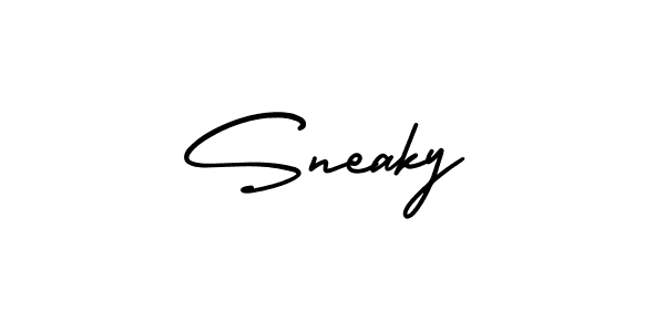 Create a beautiful signature design for name Sneaky. With this signature (AmerikaSignatureDemo-Regular) fonts, you can make a handwritten signature for free. Sneaky signature style 3 images and pictures png