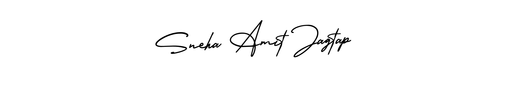 AmerikaSignatureDemo-Regular is a professional signature style that is perfect for those who want to add a touch of class to their signature. It is also a great choice for those who want to make their signature more unique. Get Sneha Amit Jagtap name to fancy signature for free. Sneha Amit Jagtap signature style 3 images and pictures png
