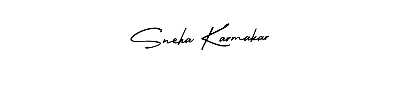 How to make Sneha Karmakar signature? AmerikaSignatureDemo-Regular is a professional autograph style. Create handwritten signature for Sneha Karmakar name. Sneha Karmakar signature style 3 images and pictures png