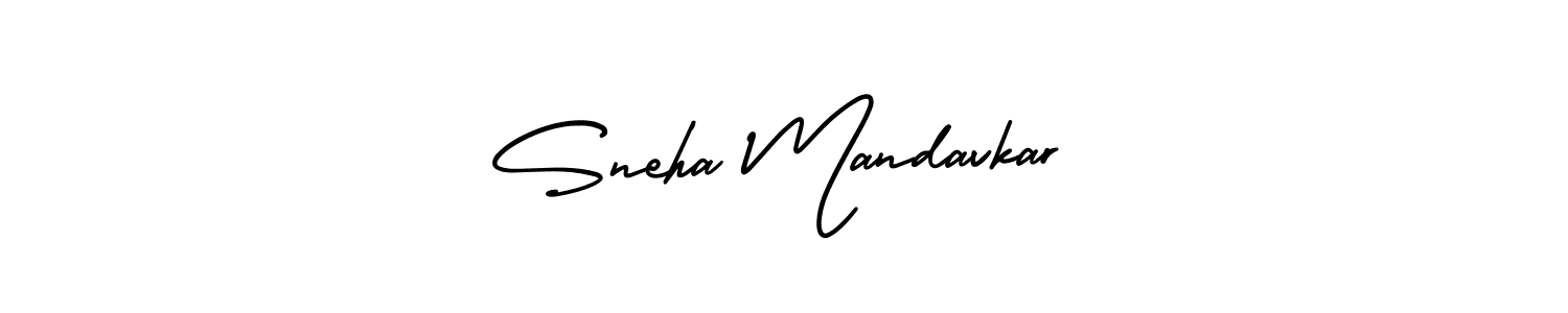 Similarly AmerikaSignatureDemo-Regular is the best handwritten signature design. Signature creator online .You can use it as an online autograph creator for name Sneha Mandavkar. Sneha Mandavkar signature style 3 images and pictures png