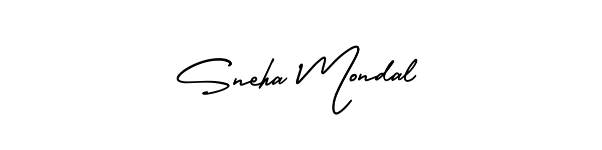 How to make Sneha Mondal signature? AmerikaSignatureDemo-Regular is a professional autograph style. Create handwritten signature for Sneha Mondal name. Sneha Mondal signature style 3 images and pictures png