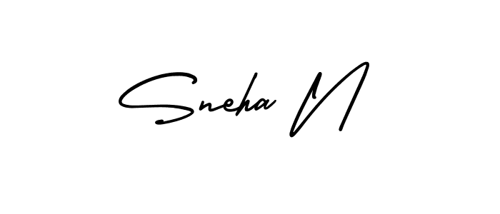 Create a beautiful signature design for name Sneha N. With this signature (AmerikaSignatureDemo-Regular) fonts, you can make a handwritten signature for free. Sneha N signature style 3 images and pictures png