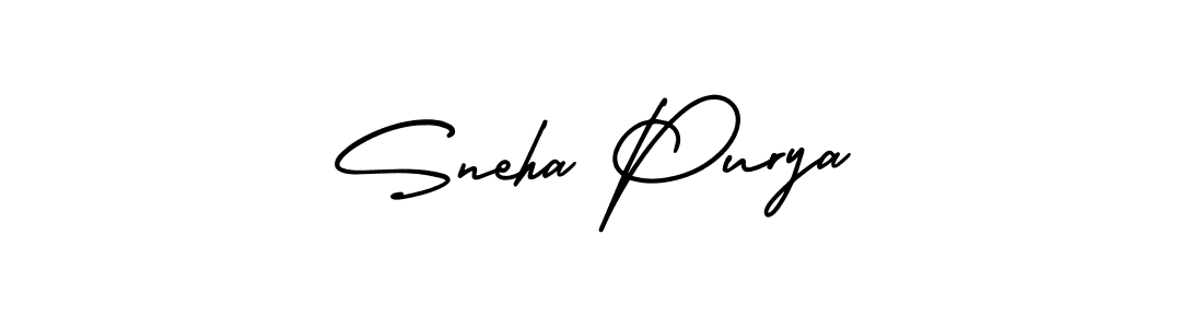 The best way (AmerikaSignatureDemo-Regular) to make a short signature is to pick only two or three words in your name. The name Sneha Purya include a total of six letters. For converting this name. Sneha Purya signature style 3 images and pictures png