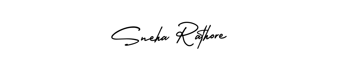 The best way (AmerikaSignatureDemo-Regular) to make a short signature is to pick only two or three words in your name. The name Sneha Rathore include a total of six letters. For converting this name. Sneha Rathore signature style 3 images and pictures png