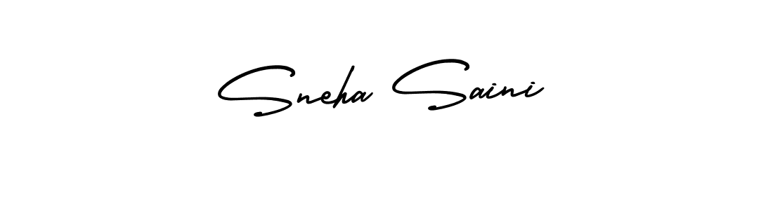 How to make Sneha Saini name signature. Use AmerikaSignatureDemo-Regular style for creating short signs online. This is the latest handwritten sign. Sneha Saini signature style 3 images and pictures png