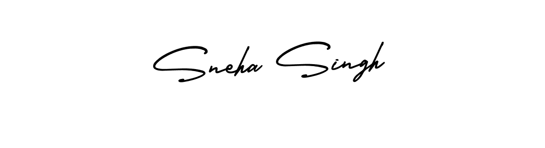 You should practise on your own different ways (AmerikaSignatureDemo-Regular) to write your name (Sneha Singh) in signature. don't let someone else do it for you. Sneha Singh signature style 3 images and pictures png