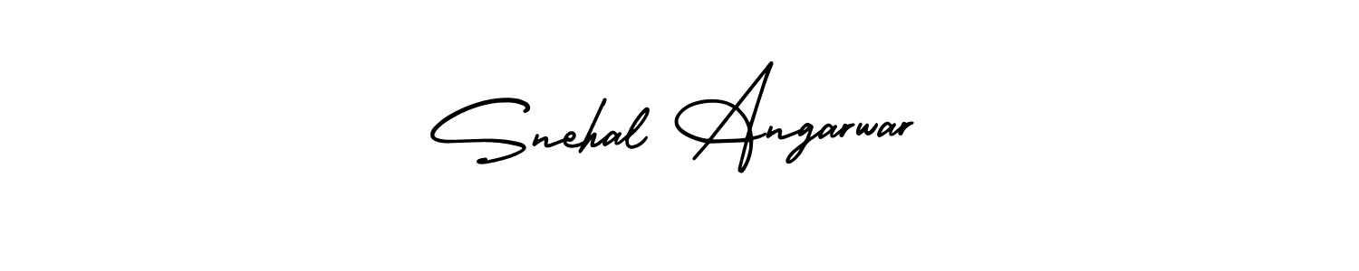 Make a beautiful signature design for name Snehal Angarwar. With this signature (AmerikaSignatureDemo-Regular) style, you can create a handwritten signature for free. Snehal Angarwar signature style 3 images and pictures png