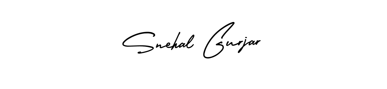 You should practise on your own different ways (AmerikaSignatureDemo-Regular) to write your name (Snehal Gurjar) in signature. don't let someone else do it for you. Snehal Gurjar signature style 3 images and pictures png