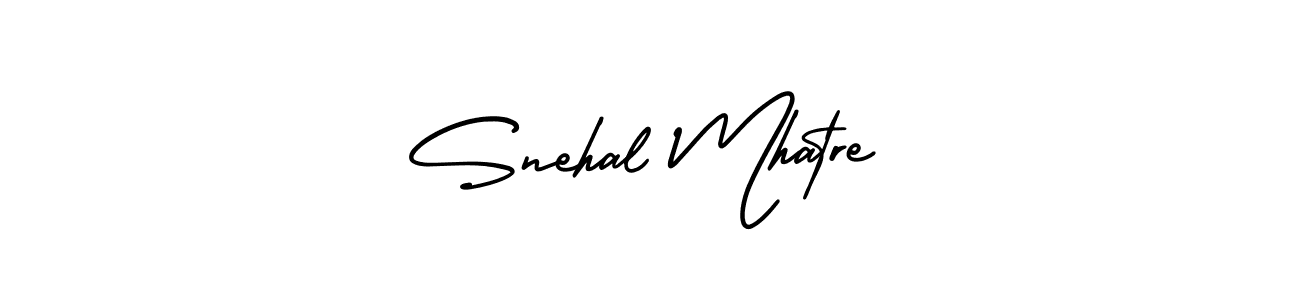 Make a beautiful signature design for name Snehal Mhatre. With this signature (AmerikaSignatureDemo-Regular) style, you can create a handwritten signature for free. Snehal Mhatre signature style 3 images and pictures png