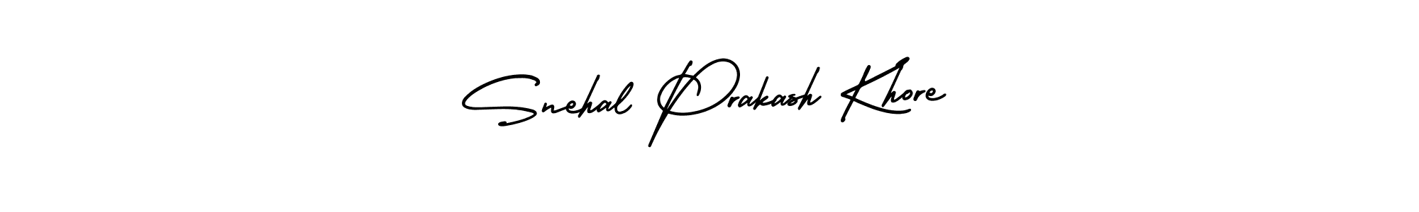 Make a short Snehal Prakash Khore signature style. Manage your documents anywhere anytime using AmerikaSignatureDemo-Regular. Create and add eSignatures, submit forms, share and send files easily. Snehal Prakash Khore signature style 3 images and pictures png