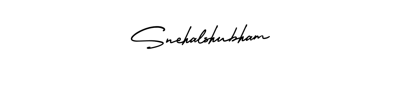 How to make Snehalshubham name signature. Use AmerikaSignatureDemo-Regular style for creating short signs online. This is the latest handwritten sign. Snehalshubham signature style 3 images and pictures png