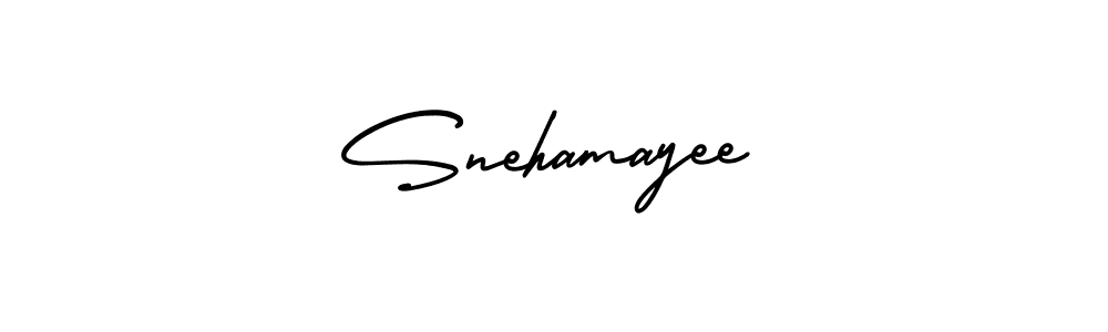 How to Draw Snehamayee signature style? AmerikaSignatureDemo-Regular is a latest design signature styles for name Snehamayee. Snehamayee signature style 3 images and pictures png