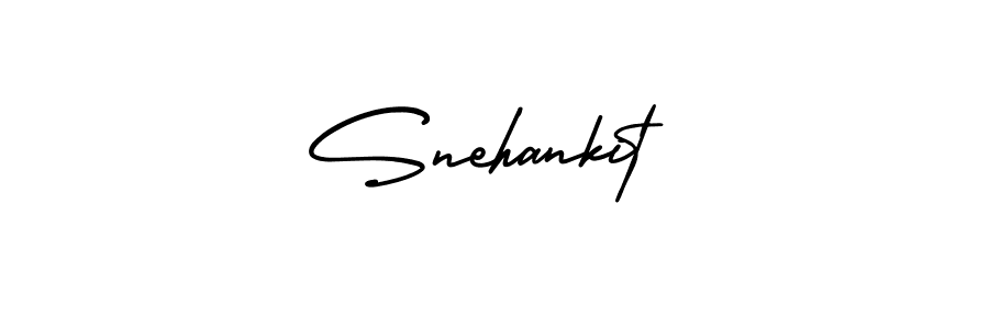 Make a beautiful signature design for name Snehankit. With this signature (AmerikaSignatureDemo-Regular) style, you can create a handwritten signature for free. Snehankit signature style 3 images and pictures png