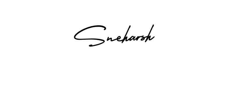 Make a beautiful signature design for name Sneharsh. With this signature (AmerikaSignatureDemo-Regular) style, you can create a handwritten signature for free. Sneharsh signature style 3 images and pictures png