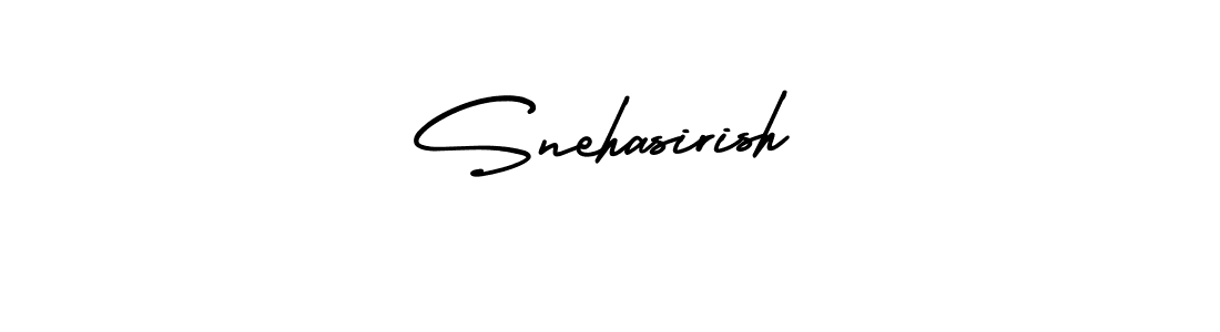 How to make Snehasirish name signature. Use AmerikaSignatureDemo-Regular style for creating short signs online. This is the latest handwritten sign. Snehasirish signature style 3 images and pictures png