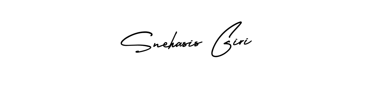 The best way (AmerikaSignatureDemo-Regular) to make a short signature is to pick only two or three words in your name. The name Snehasis Giri include a total of six letters. For converting this name. Snehasis Giri signature style 3 images and pictures png