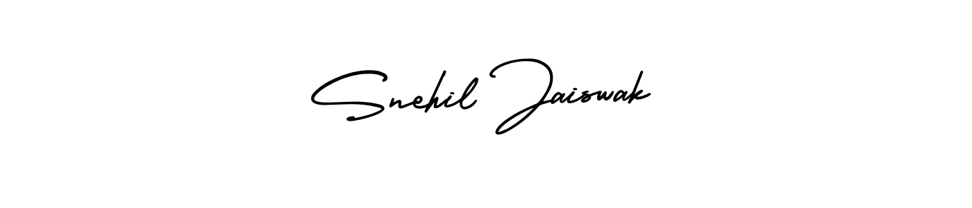 Snehil Jaiswak stylish signature style. Best Handwritten Sign (AmerikaSignatureDemo-Regular) for my name. Handwritten Signature Collection Ideas for my name Snehil Jaiswak. Snehil Jaiswak signature style 3 images and pictures png